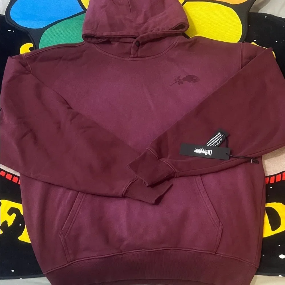 Civil Regime Concrete Snap Hoodie OXBLOOD